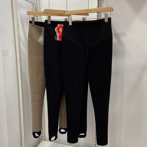 斯丽芬圣雅美秋冬九分踩脚一体裤加厚高腰收腹打底保暖裤500g3236