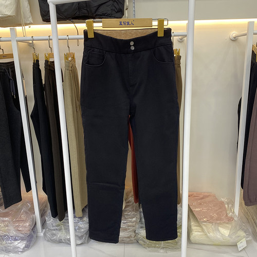 加厚高腰牛仔裤新款长裤