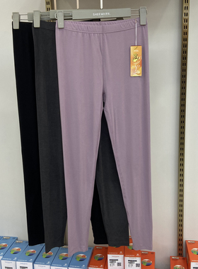 98536B秋冬2025新暖姜女士单裤薄款保暖裤打底裤秋裤衬裤修身高腰