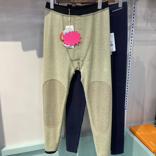 打底绒裤 韩卡琳2505秋冬季 秋裤 单层带护膝保暖裤 350G 高腰弹力男士