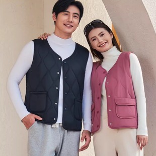 摩登考拉2502秋冬新款 外套 内搭v领马甲中厚抗菌防风保暖马夹无袖