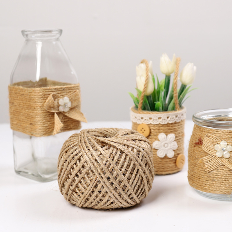 复古麻绳麻本色编织绳串藤球幼儿园环创手工DIY材料2mm森系装饰