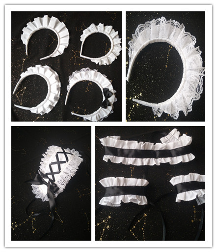 传统手作发带女仆头饰棉布蕾丝KC女仆发箍cos道具头饰发箍小物