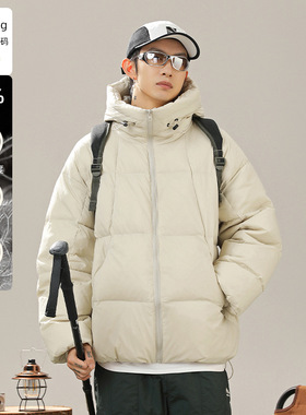 SAMBO 90羽绒服男2025冬季新款款防风廓形加厚保暖户外面包服外套