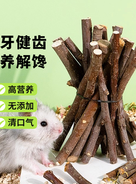 向小希仓鼠磨牙苹果枝金丝磨牙棒兔子粮食用品磨牙石套装熊仔零食