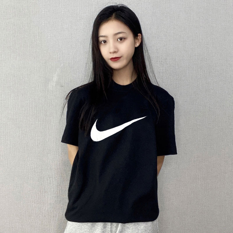 NIKE耐克短袖男女25新款运动半袖纯色休闲正品黑色瑜伽T恤DC5095