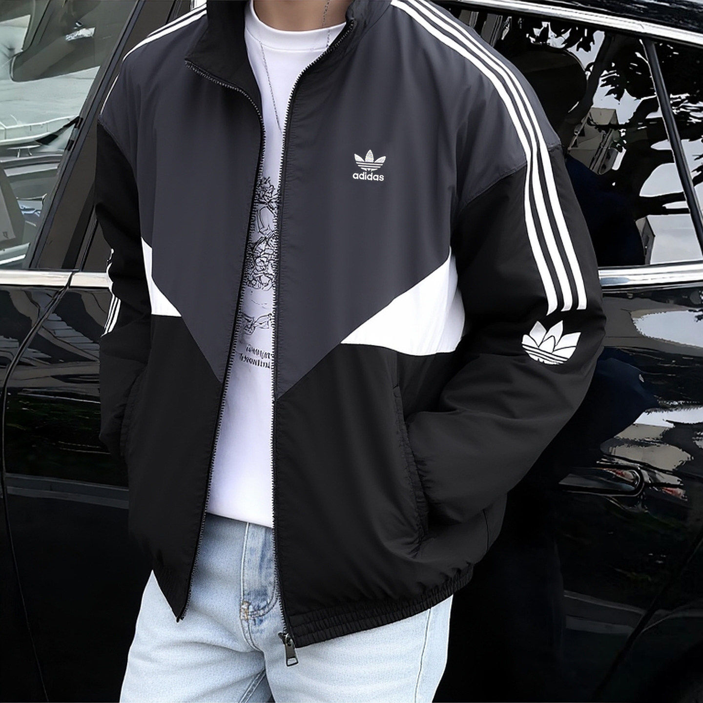 阿迪达斯三叶草外套男秋