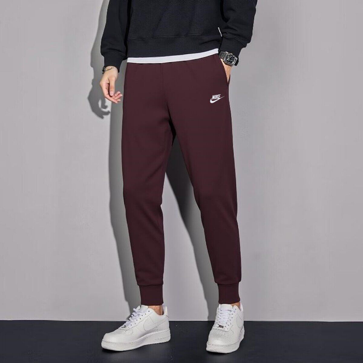 Nike耐克裤子正品红色长
