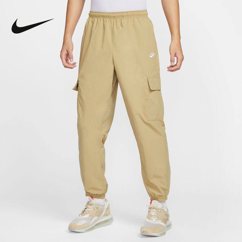 Nike耐克工装裤男款裤子夏季卡其宽松收口梭织运动长裤HJ1991-297