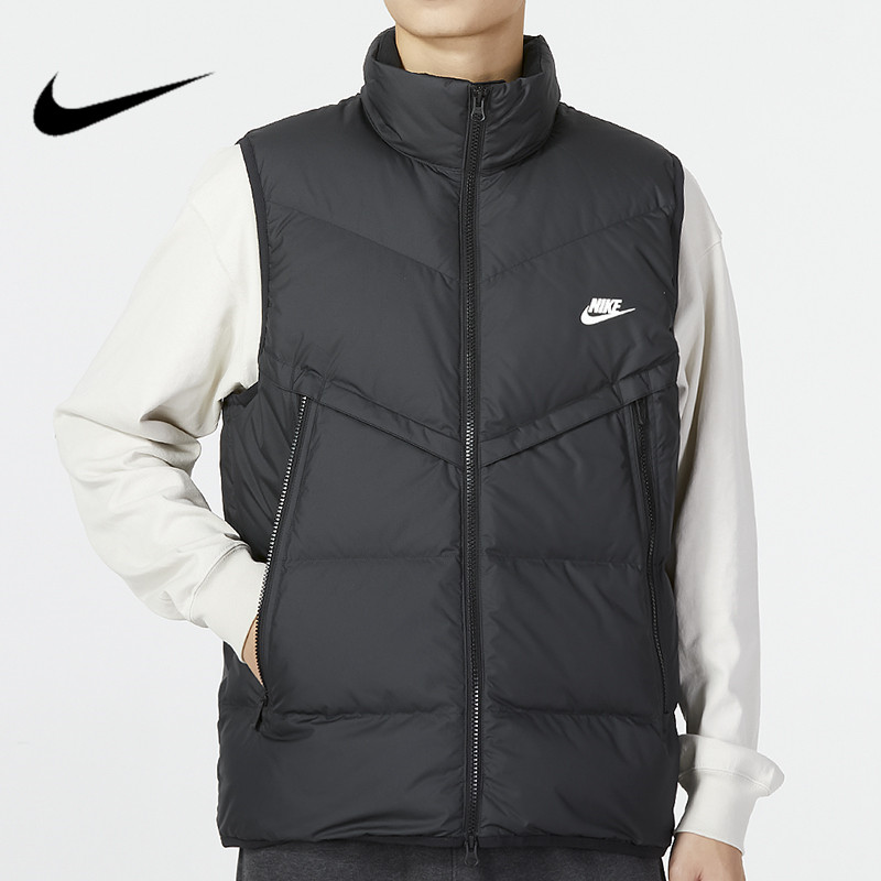 NIKE耐克羽绒马甲男子保暖立领上衣冬新款运动背心DV1136-010