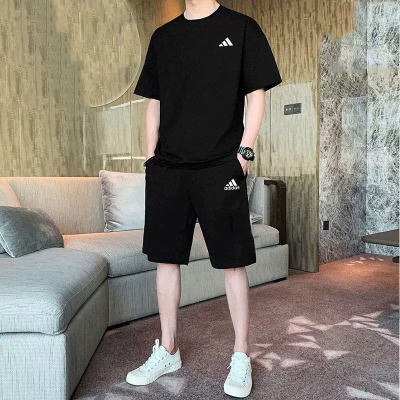 阿迪达斯运动套装男夏季