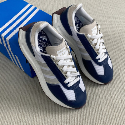 阿迪达斯三叶草男女鞋新款复古低帮厚底缓震运动情侣休闲鞋IE3913