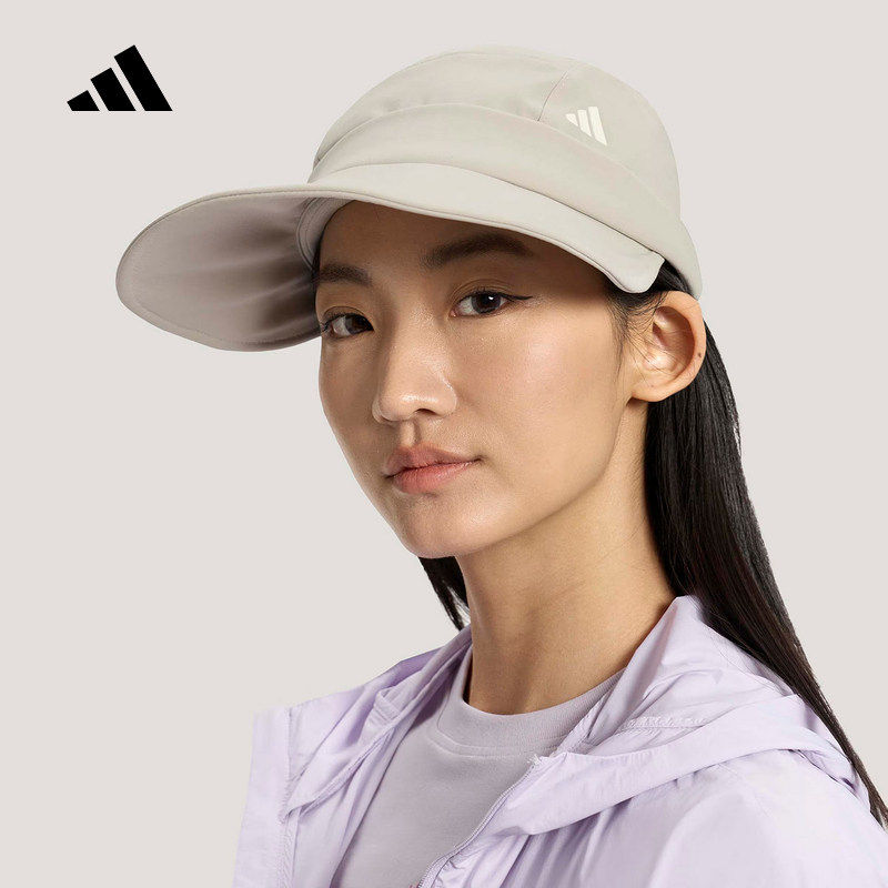 adidas阿迪达斯夏女空顶帽防晒遮阳速干运动大弯沿鸭舌帽 KR2596
