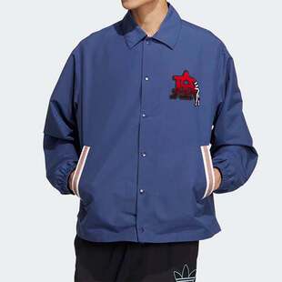 Adidas 三叶草新款 男子休闲运动舒适翻领外套 HS1993 阿迪达斯正品