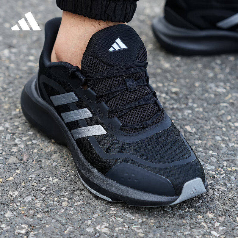 阿迪达斯黑武士跑步鞋男鞋秋冬季新款运动鞋缓震网面透气休闲鞋