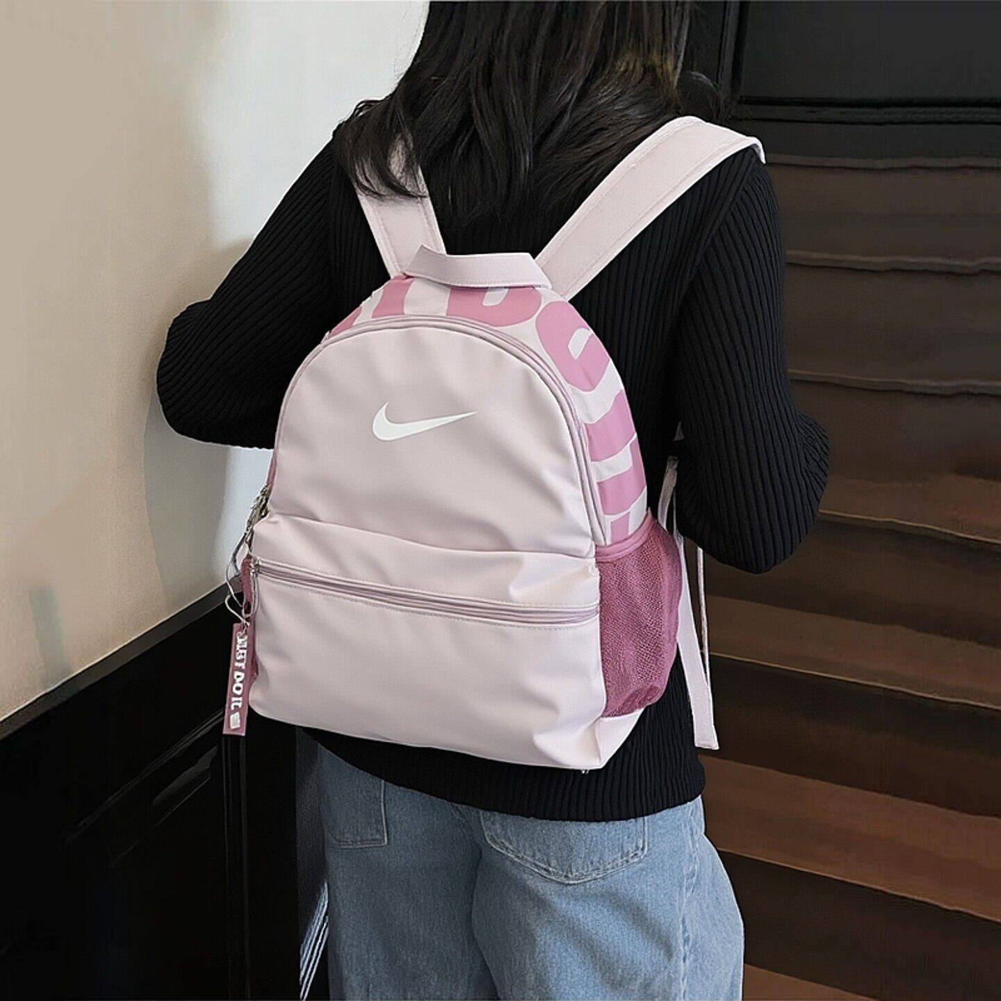 耐克正品粉色双肩包女包2