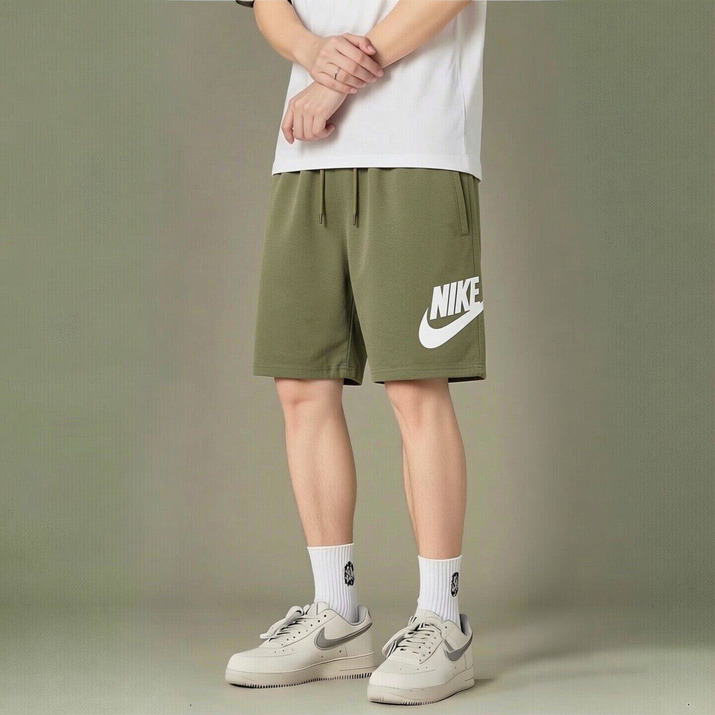 NIKE耐克裤子薄款绿色五