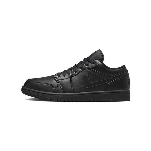 耐克男鞋Air Jordan 1 AJ1纯黑低帮复古板鞋复古篮球鞋553558-093