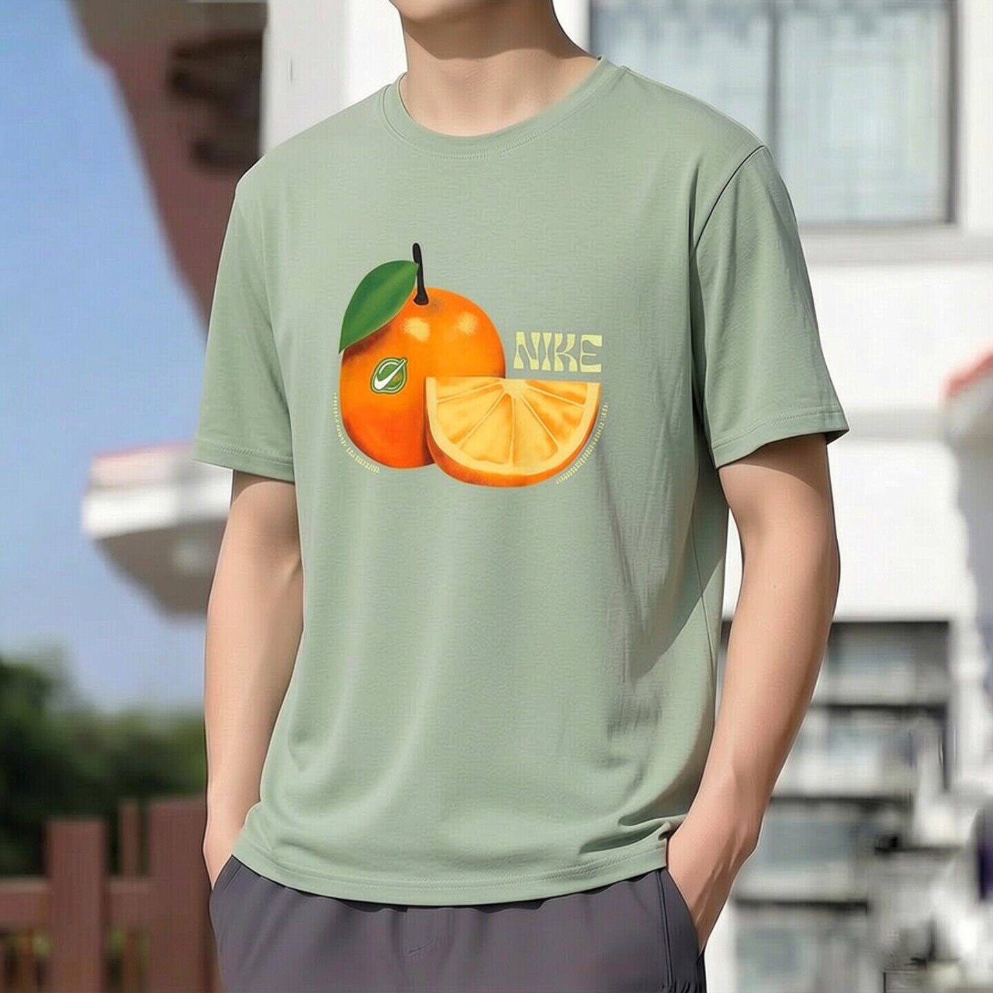 Nike耐克新款绿色短袖纯