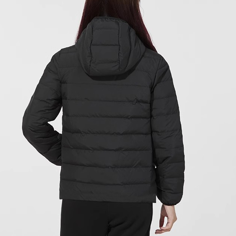 阿迪达斯轻薄羽绒服女冬季新款连帽运动服短款鸭绒加厚外套HF0500