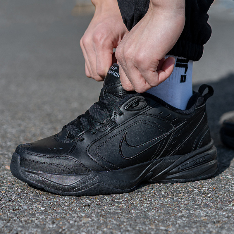 Nike耐克男鞋正品秋季新款黑武士运动鞋皮面老爹鞋跑步鞋415445