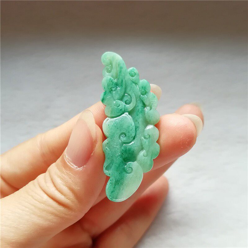正品天然玉石独山玉南阳玉翡翠独玉精雕如意挂件平安玉佩吊坠特价