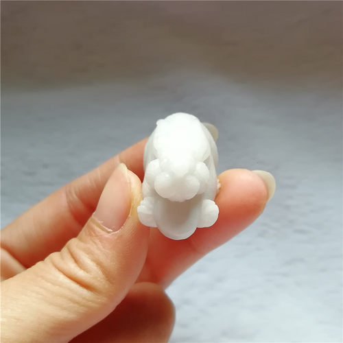 收藏天然玉石南阳独山玉前途无量吊坠独玉生肖兔子玉坠玉兔玉佩秒