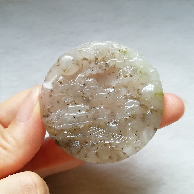 正品南阳独山玉山水牌子吊坠挂件苏工独玉意境风景牌玉佩挂坠特价
