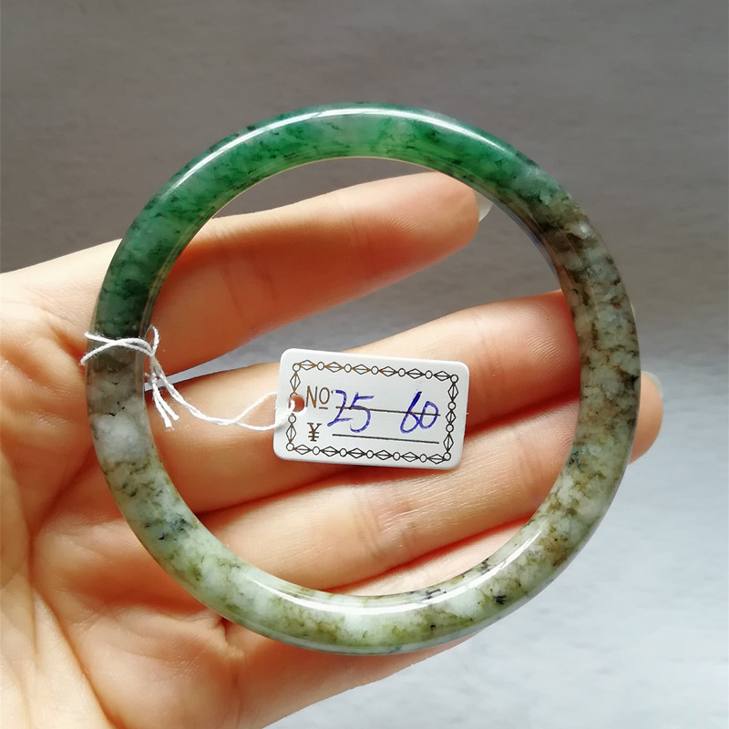 收藏玉器南阳老坑天蓝独山玉圆条手镯天然玉独玉手镯60mm镯子送证