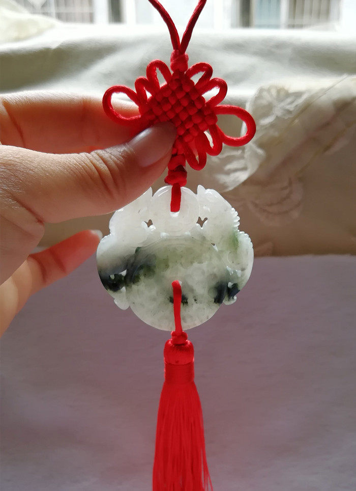 独山玉貔貅吊坠玉坠镂空苏工南阳独玉神兽玉佩挂件玉器车挂饰附证