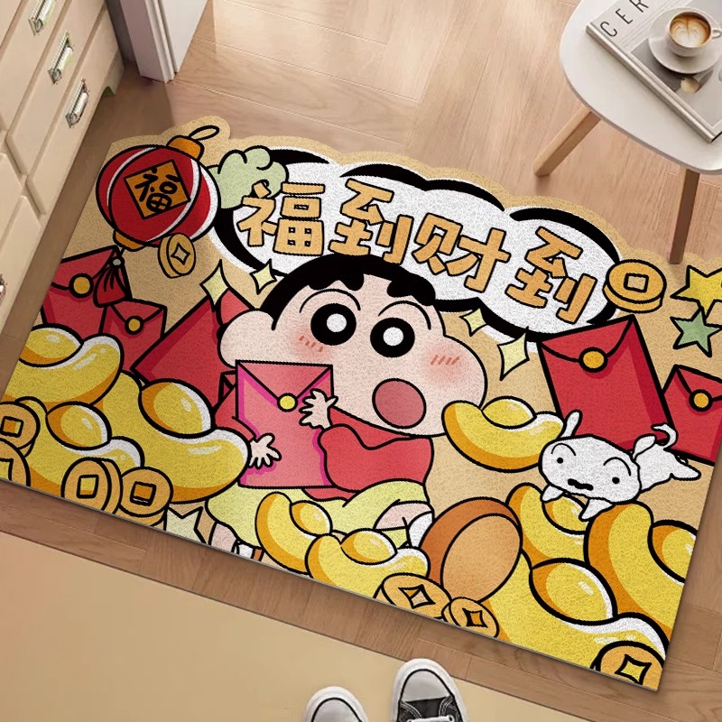 PoPo连盏蜡笔小新入户门地垫