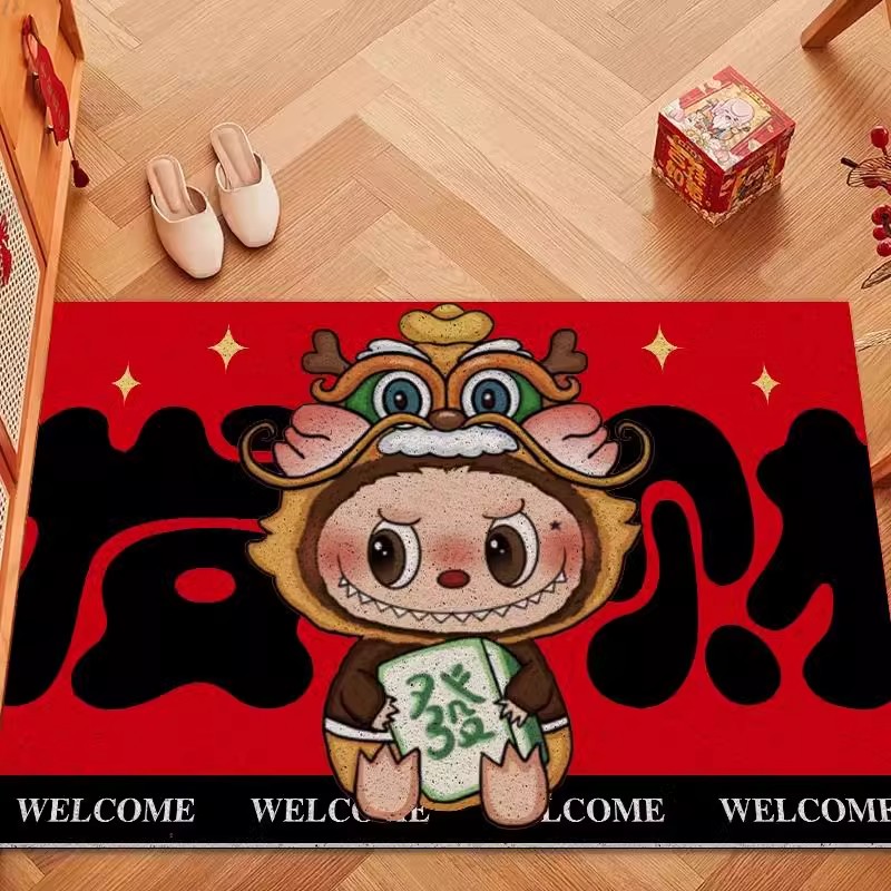 拉布布入户门地垫丝圈新年