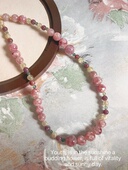 原创设计 蔷薇庄园 小众独特好气色天然彩色云母水晶好运短项链