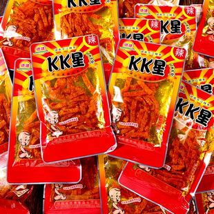德建kk星辣条丝超变态辣丝 儿时怀旧5毛钱校园零食整箱麻辣大包装
