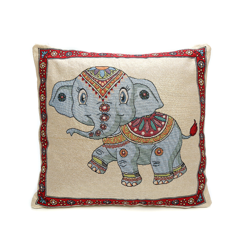 色织提花刺绣棉麻含芯沙发靠垫