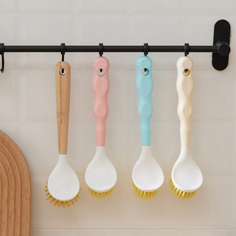 尼龙锅刷洗锅刷多功能长柄碟碗刷厨房清洁刷榉木木柄清洁锅刷,家庭/个人清洁工具,厨房用刷,淘宝优惠券,粉丝福利购,淘宝优惠卷