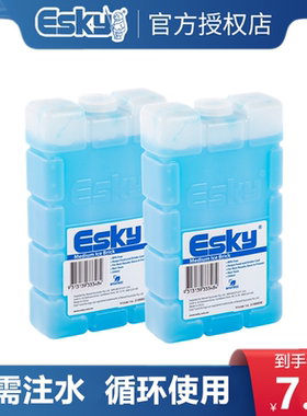 Esky冰板冰晶冰砖反复使用无需注水摆摊降温保鲜空调扇盒蓝冰冰盒