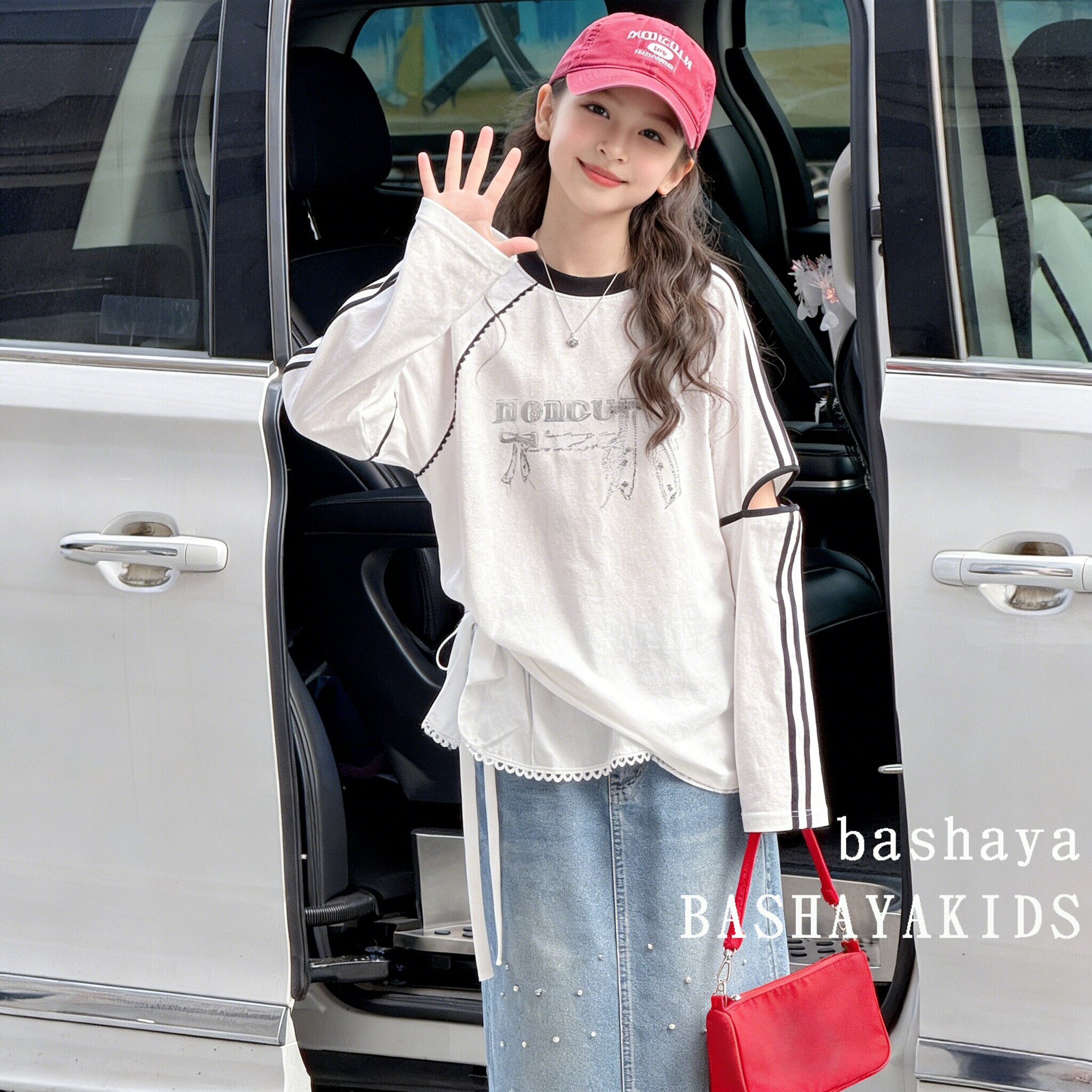 女童长袖t恤假两件衣服2026夏季新款儿童薄款拼接洋气漂亮上衣夏9
