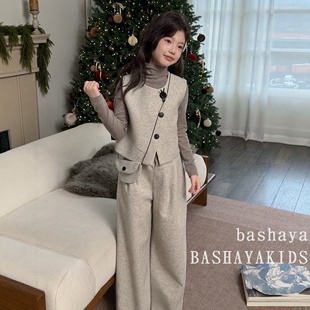 儿童女时尚洋气时髦套装冬装女童冬季穿搭一整套高级感大童女装冬