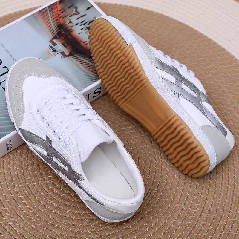 牛筋底休闲鞋男女帆布鞋学生体考训练鞋低帮运动鞋防滑耐磨工作鞋