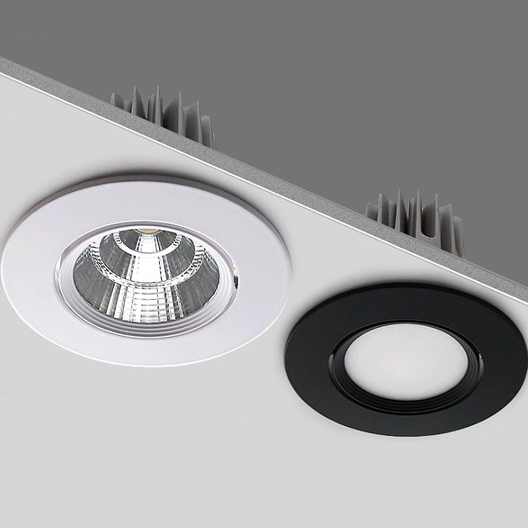 led嵌入式商用照明黑色天花灯