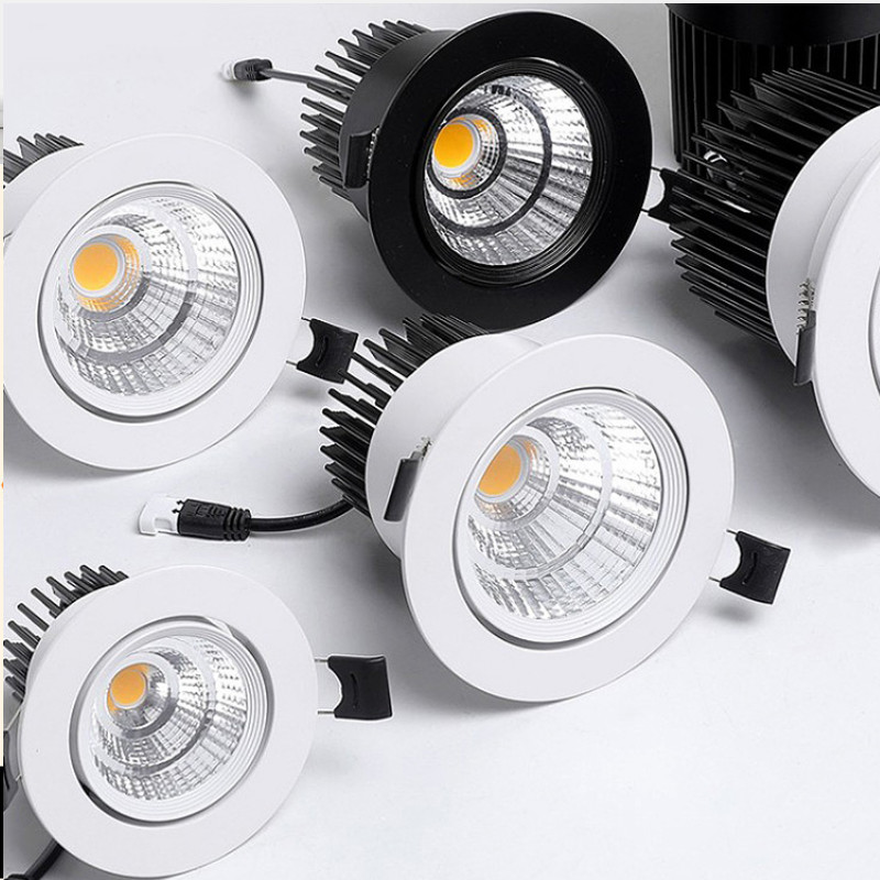 led黑色客厅卧室可调节天花灯