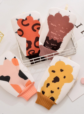 包邮 贵人一族0744新款洗澡巾 印花卡通搓澡巾 浴花沐浴手套