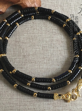 金色泰国佛牌毛衣项链百搭黑色黑檀木佛牌挂链 可定制其他款