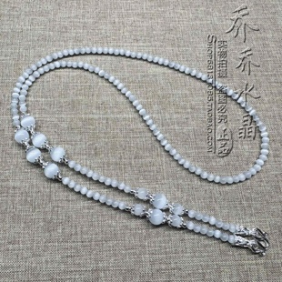 白猫眼石毛衣百搭唐卡项链银色泰国佛牌挂链可定做其他款 式