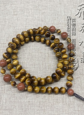 虎睛石金色泰国佛牌香牌毛衣挂链 黄虎目虎眼唐卡项链可定制款式