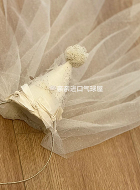 公主生日头纱拍照道具发箍头饰