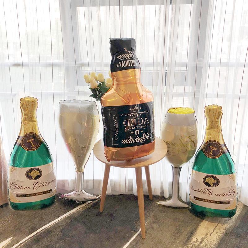 成人生日派对布置酒瓶酒杯酒吧酒馆聚会公司年会KTV装饰铝膜气球