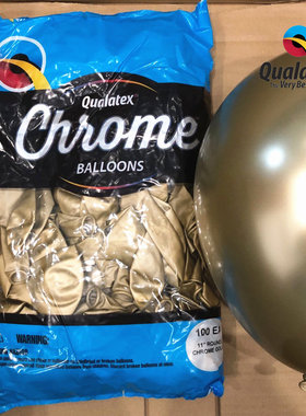 美国先锋金属气球进口Qualatex铬金气球原装整包闪亮气球婚礼生日