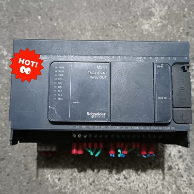 议价原装拆机施耐德PLC，TM241C24R，拆机功能包好，图片